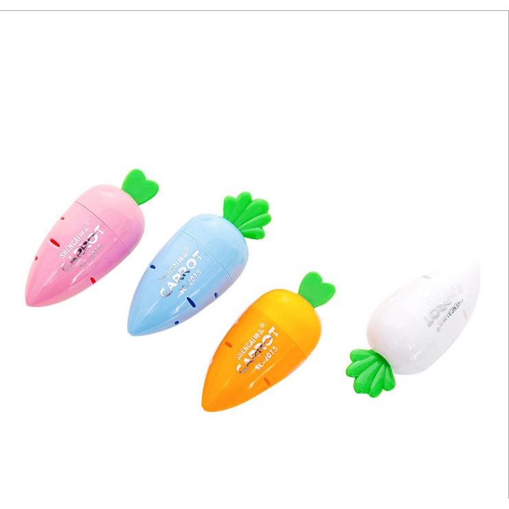 

1 cartoon cute radish pencil sharpener promotional gift stationery student double control cartoon pencil sharpener