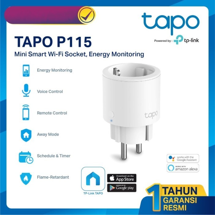 TP-link Tapo P115 Mini Smart Wi-Fi Socket Energy Monitoring -P115
