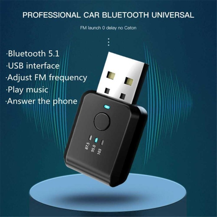 Bluetooth 5.1 Penerima Receiver Adapter Audio Mobil Tanpa Kabel AUX