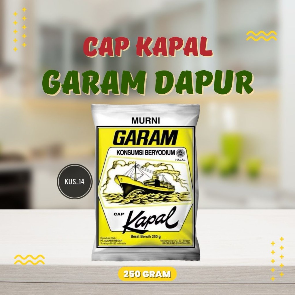 

Garam Murni Cap Kapal 250gr ASLI / Garam Dapur