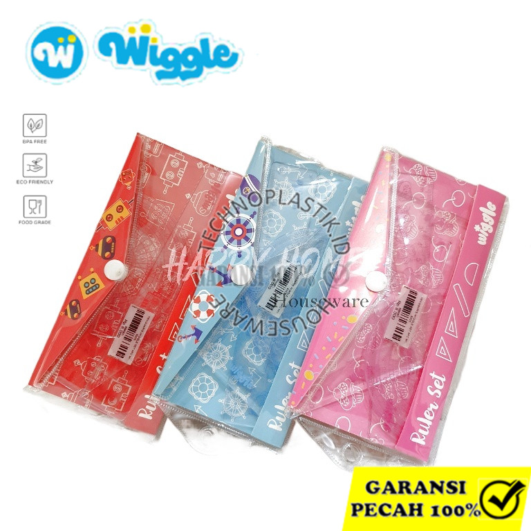 

WIGGLE Ruller / Penggaris Set 4 Pcs Komplit 3 Varian Motif