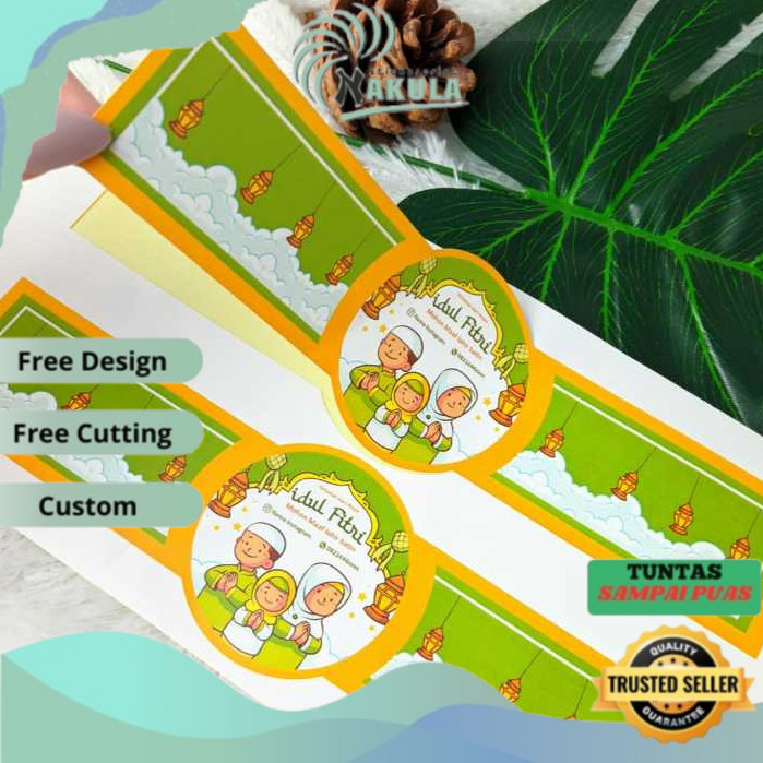 

NKL Cetak Sticker Segel Lebaran Stiker Toples Segel Idul Fitri Segel Kue Lebaran Free Desain