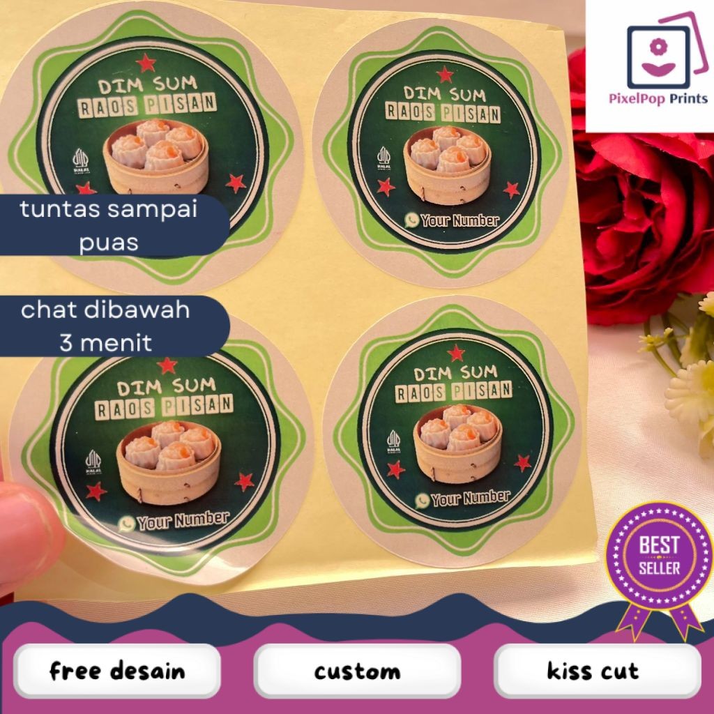

Opikapip Sticker Print Label Makanan Dimsum Stiker Edisi Dim Sum Bentuk Bulat Chromo Uk.Kecil 2-4