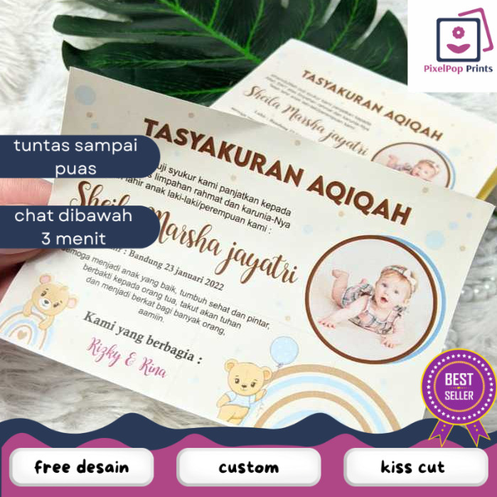

Opikapip Print Stiker Label Persegi Aqiqah Sticker Kotak Aqikah Stiker Akikah Anak