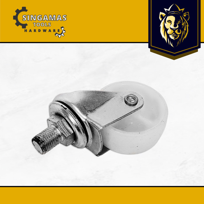 RHJ-TW GERMANY Roda Caster Nylon Hidup 2 Inch ST-PP Skrup - per Set