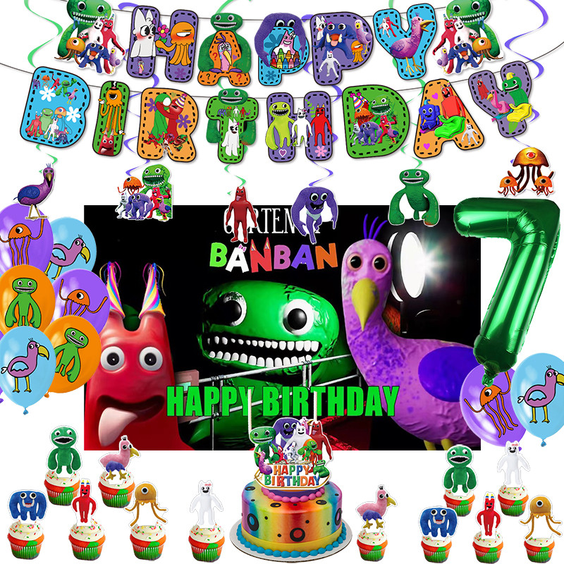 

Garten Of Banban Birthday Party Decoration Banban Banner Balloon Party Supplies Baby Shower