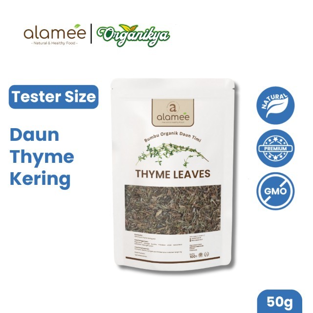 

ALAMEE Thyme Kering Daun Timi Bumbu Dapur Organik Garnish Dried Leaves Murni Asli Tanpa Campuran 50 organikya