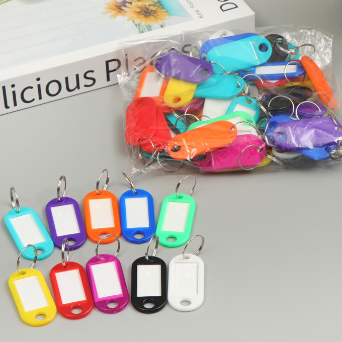 TAG GANTUNGAN KUNCI LABEL NAMA / KEYCHAIN RING NAME TAG / GANTUNGAN KUNCI PLASTIK LABEL NAMA