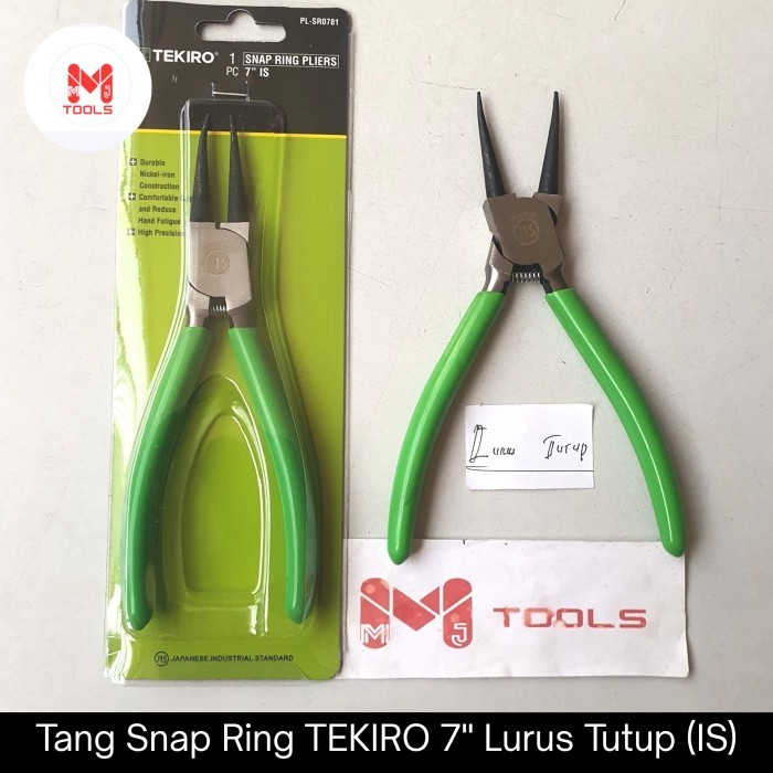 Tang Snap Ring TEKIRO Lurus Tutup 7" - Tekiro Snap Ring Pliers - Tang Spi TEKIRO - Tang Snap Ring IS