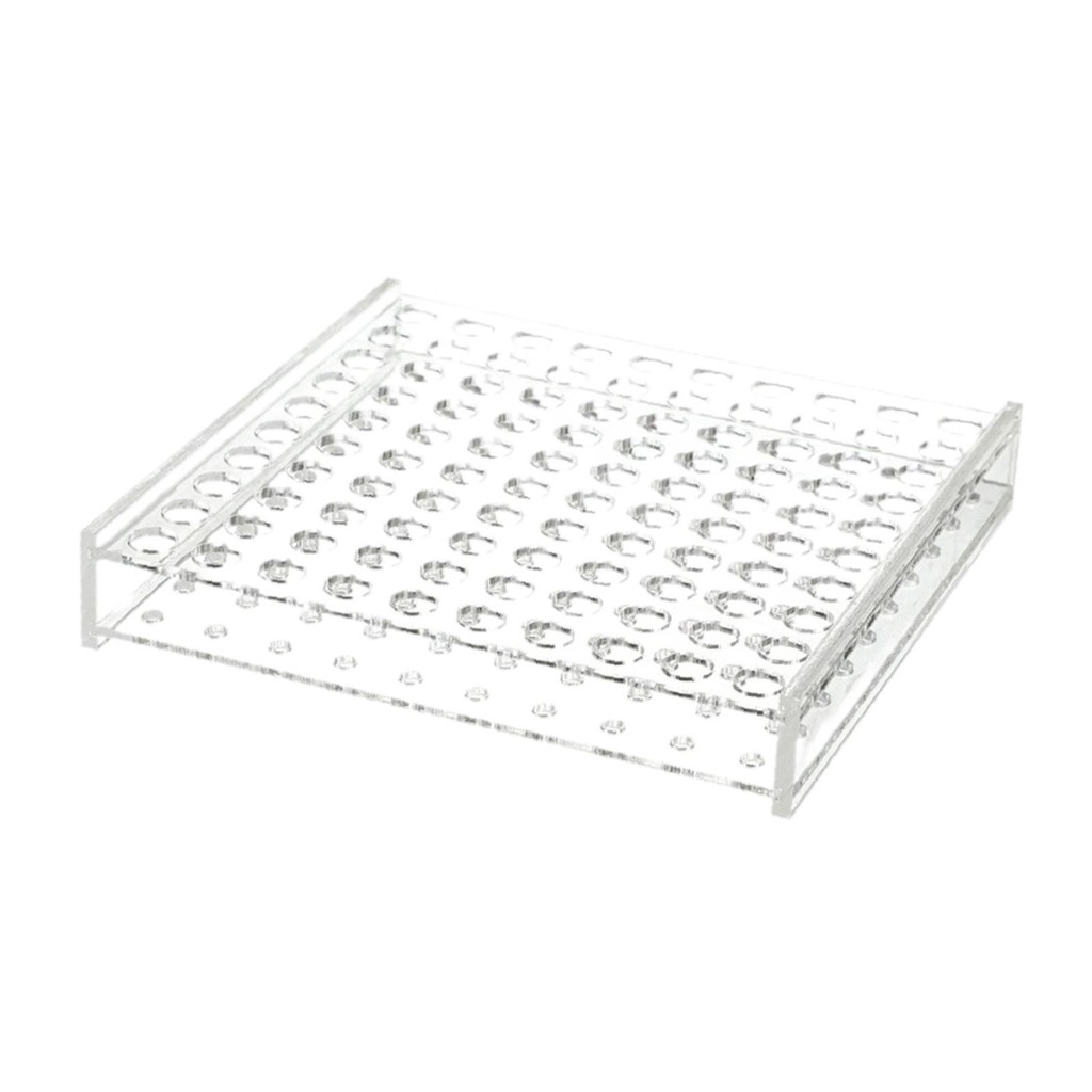 

100 Holes Acrylic Centrifuge Tube Stand Pen Holder Portable Practical Makeup Brush Holder for School Office Colored Pencils