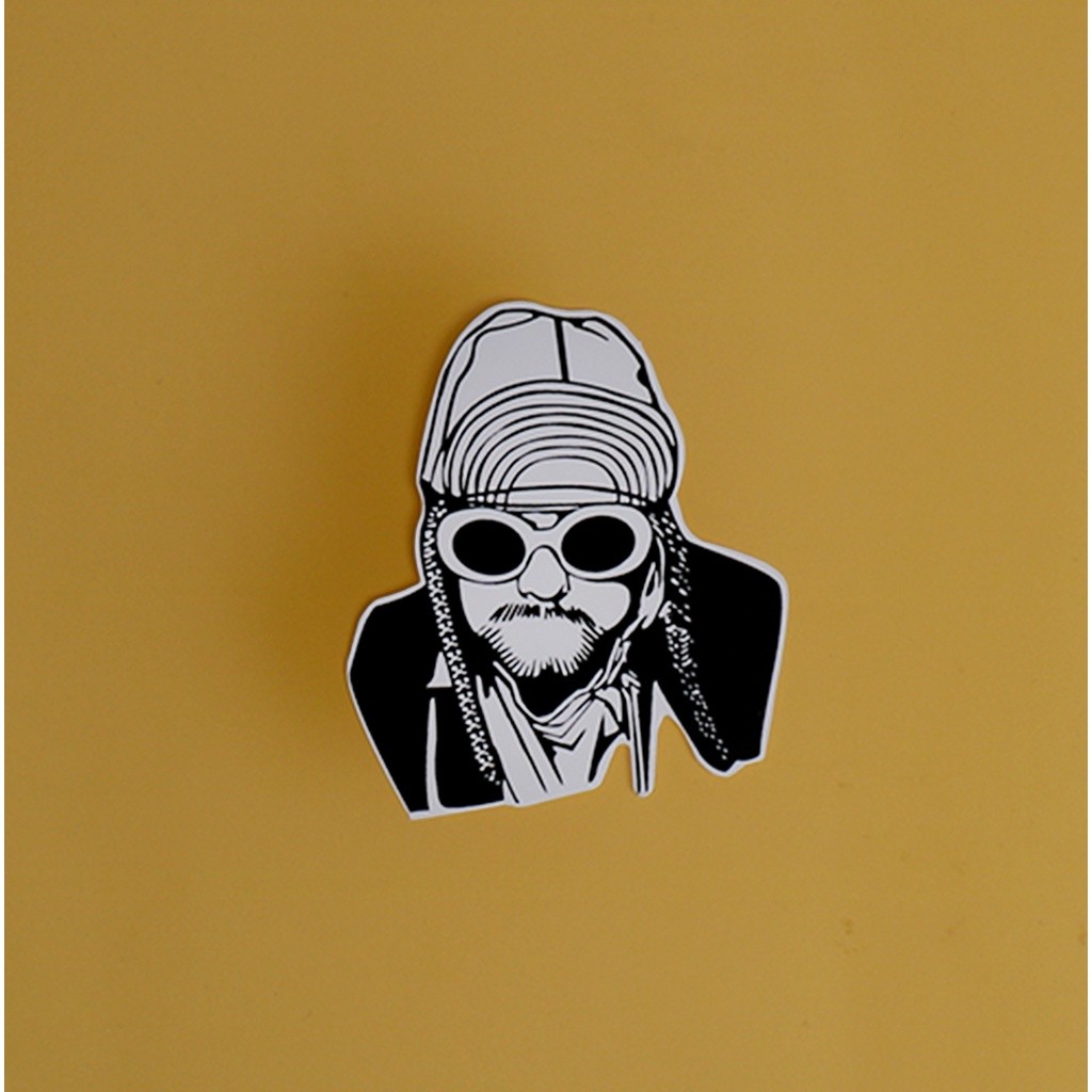 

STIKER GRAFTAC - KURT COBAIN SERIES - STIKER AESTHETIC LAPTOP, AKSESORIS HP, ANTI AIR, MOTIF,HELM.