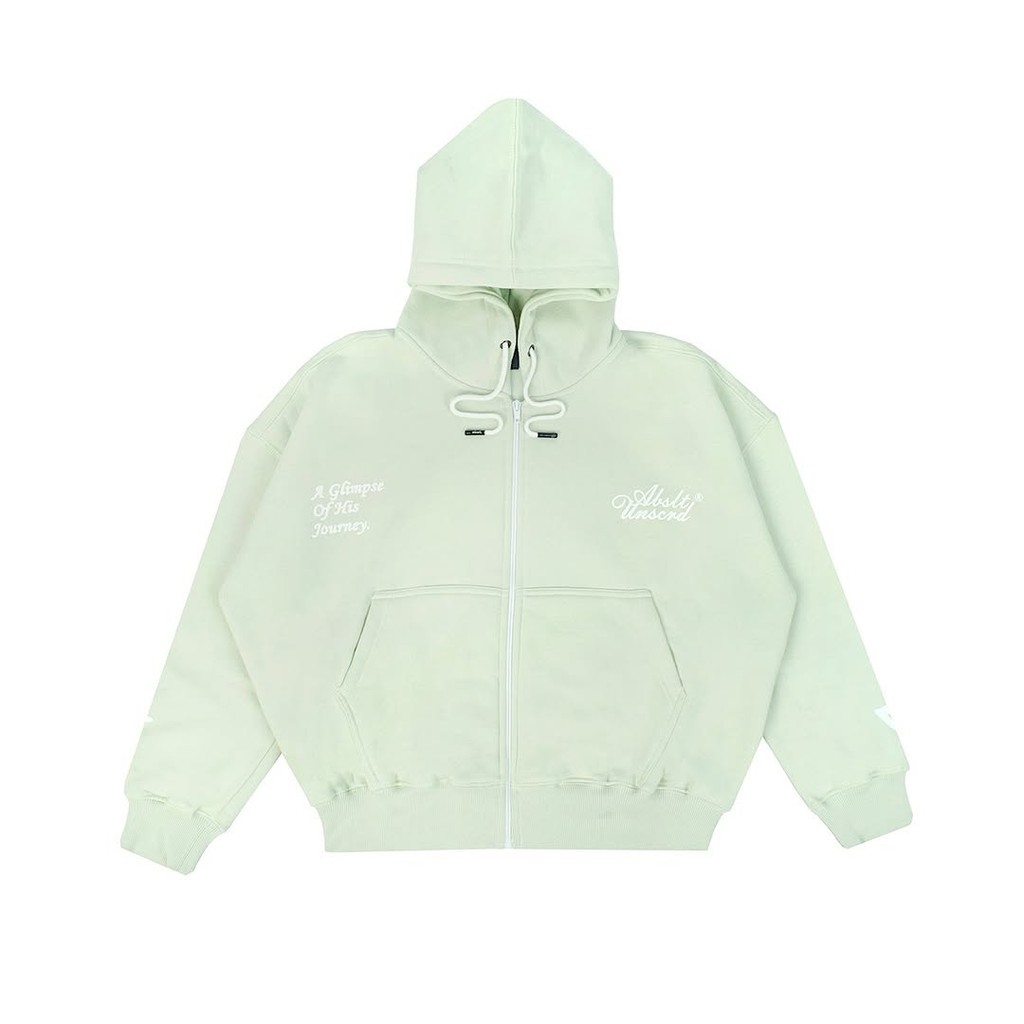 308 ABSLTUNSCRD - ZIP HOODIE WOMAN 3 GIRLS -  MINT GREEN