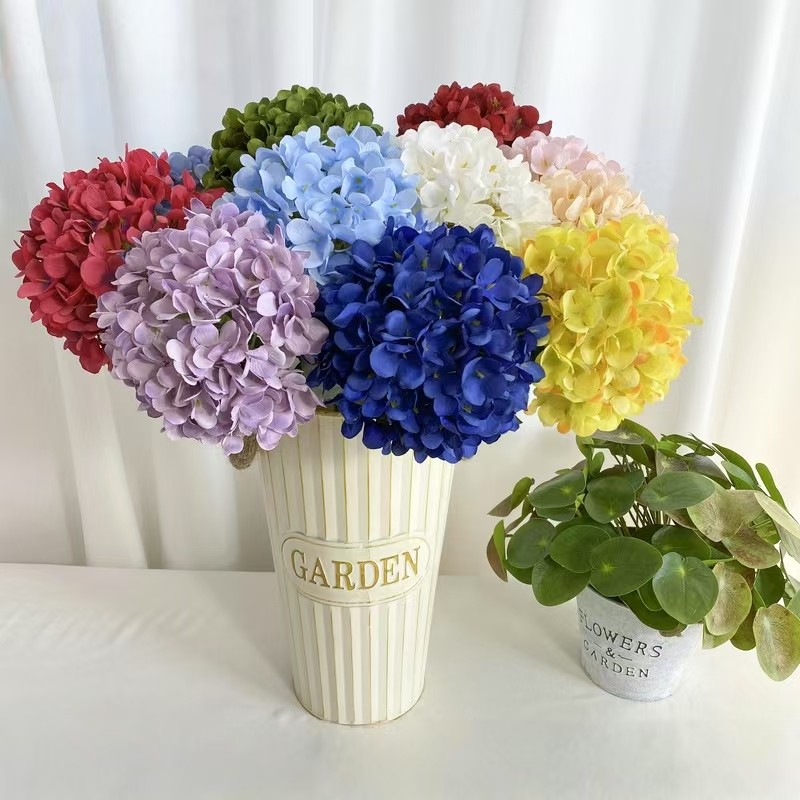 Bunga Hortensia Jumbo Artificial hydrangea bunga artificial dekorasi 5 cabang-penjualan grosir