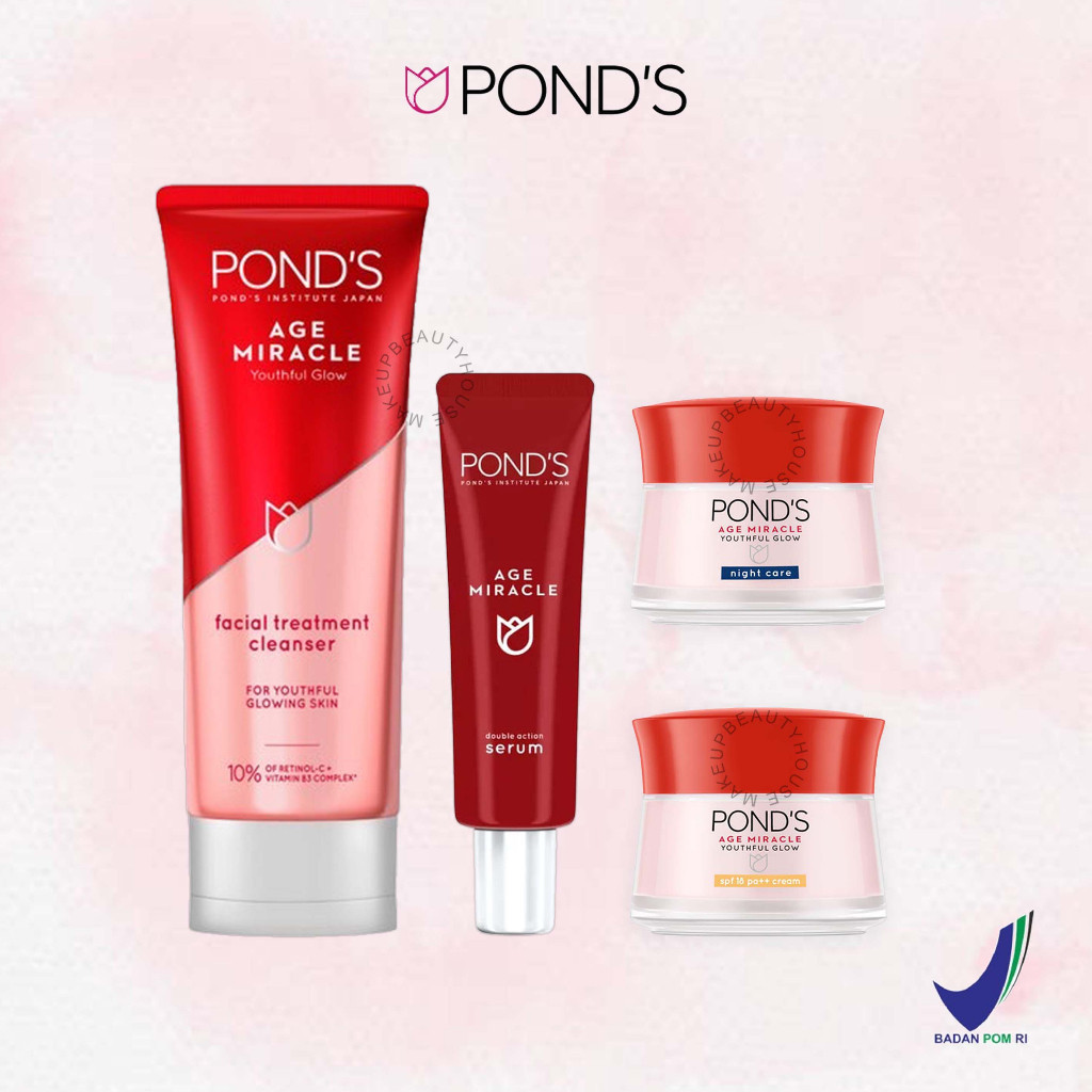 PONDS Age Miracle Anti Aging + Glowing - Day Cream | Night cream | Facial Cleanser | Serum