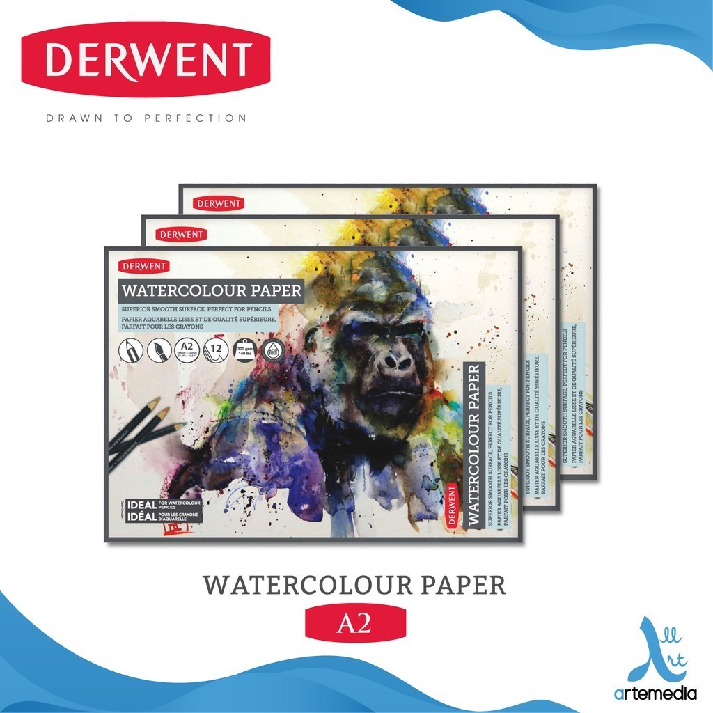 

Derwent A2 Watercolor Paper Pad Kertas Cat Air