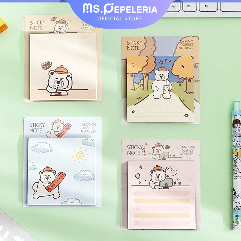 

Sticky Note 60 lembar/Buku Motif lucu/Cute Sticky Note 60 Pages - Ms.Pepeleria