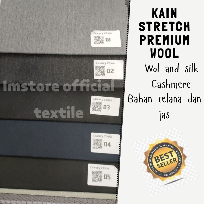 kain stretch premium wool bahan celana dan jas kain meteran