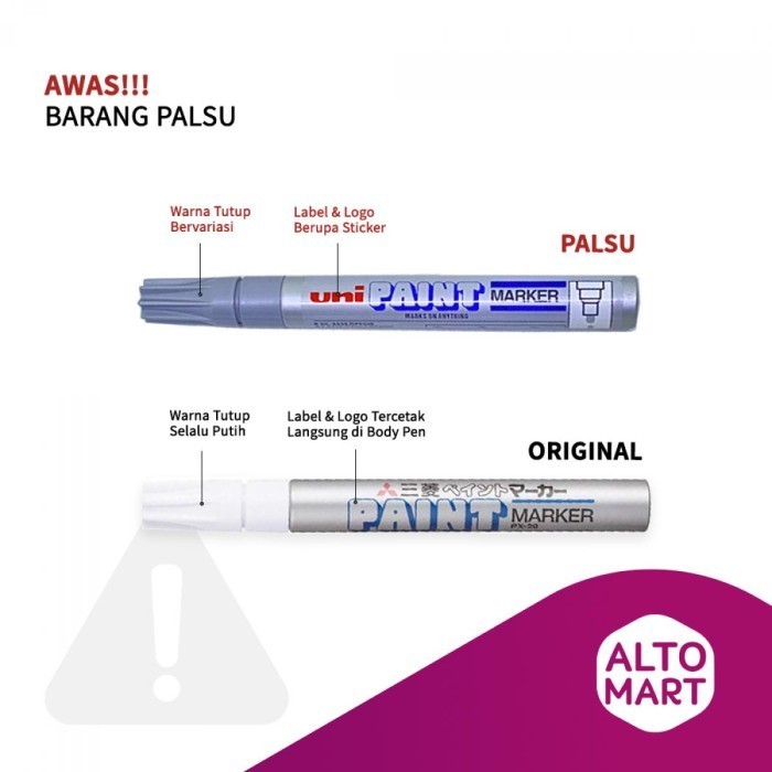 

UNI PAINT MARKER PX30 PX-30 Based Oil Spidol Cat Permanen All Surface - Blue