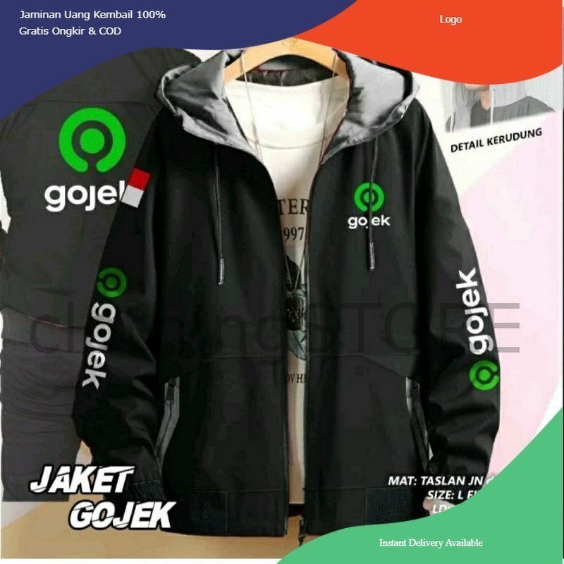 JAKET GOJEK / JAKET BOMBER GOJEK / GO FOOD / GOJEK / JAKET BOMBER TERLARIS / BOMBER GO FOOD / BOMBER
