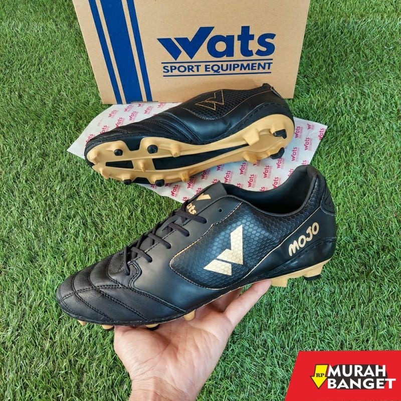 Sepatu specs keren- sepatu bola kulit WATS mojo JUMBO free jahit out sole,deker dan tas original