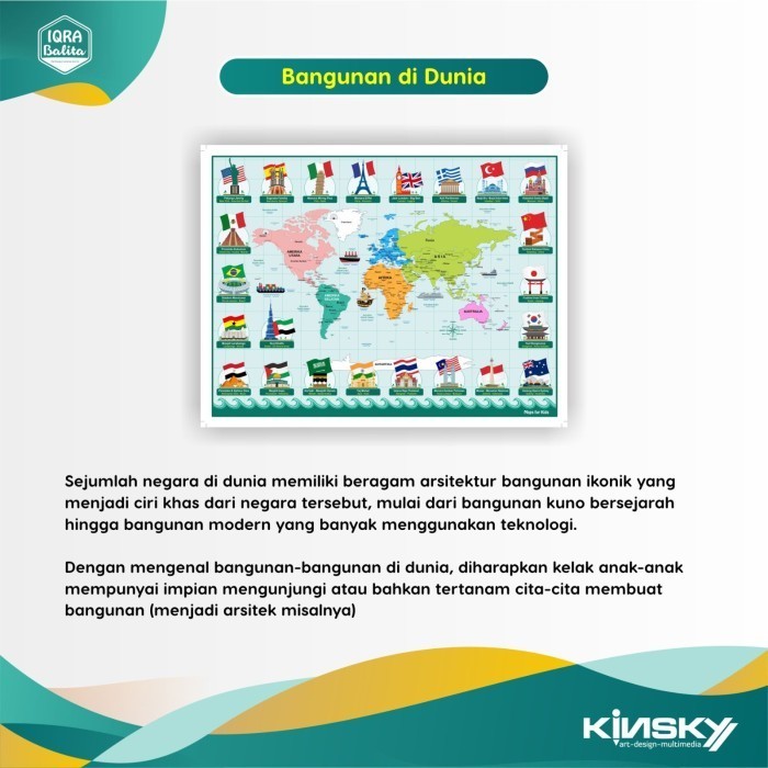 Terlaris ✨ -Maps For Kids Peta Dunia dan Indonesia Untuk Anak / Belajar Peta Dunia