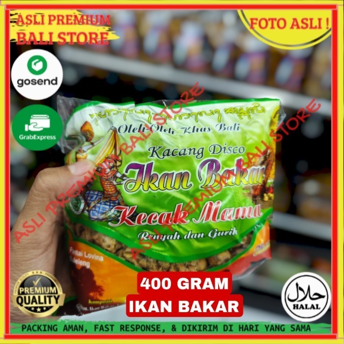 

OLEH OLEH MAKANAN CEMILAN CAMILAN SNACK KULINER KHAS ASLI ORI ORIGINAL BALI KACANG DISCO IKAN BAKAR 400 GRAM GR