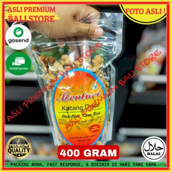 

OLEH OLEH MAKANAN CEMILAN CAMILAN SNACK KULINER KHAS ASLI ORI ORIGINAL BALI KACANG TANAH DISCO 400 GRAM GR