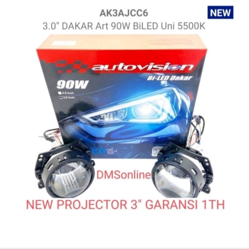 Led Projector Biled 3" Dakar Art Autovision, Projector Mobil 3" 90W