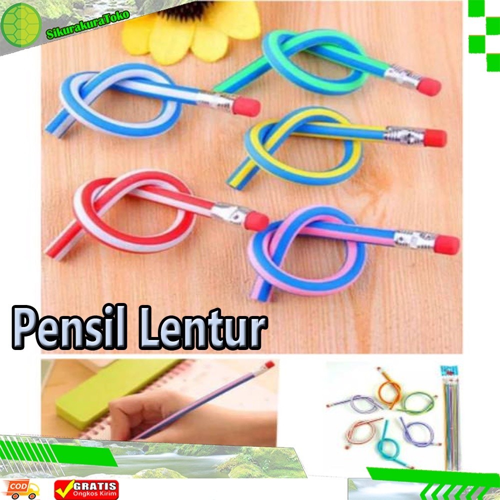 

(SDA) Pensil Lentur Flexsible Pencil Gulung Flexible Fleksibel Unik Lucu