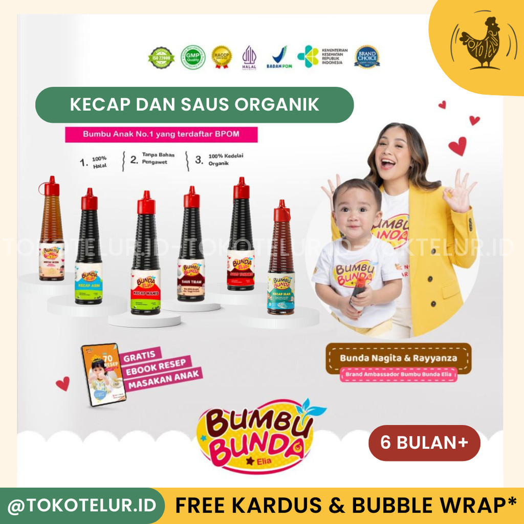 

BUMBU BUNDA Elia - Kecap dan Saus Organik | Kecap MPASI Sehat NO MSG