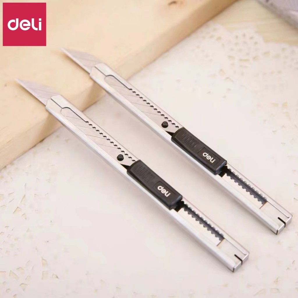

100pcs Deli 2034 Utility knife Metal Art Supplies Blade Stainless Steel Paper And Office Knife Diy Art Cutter Knife