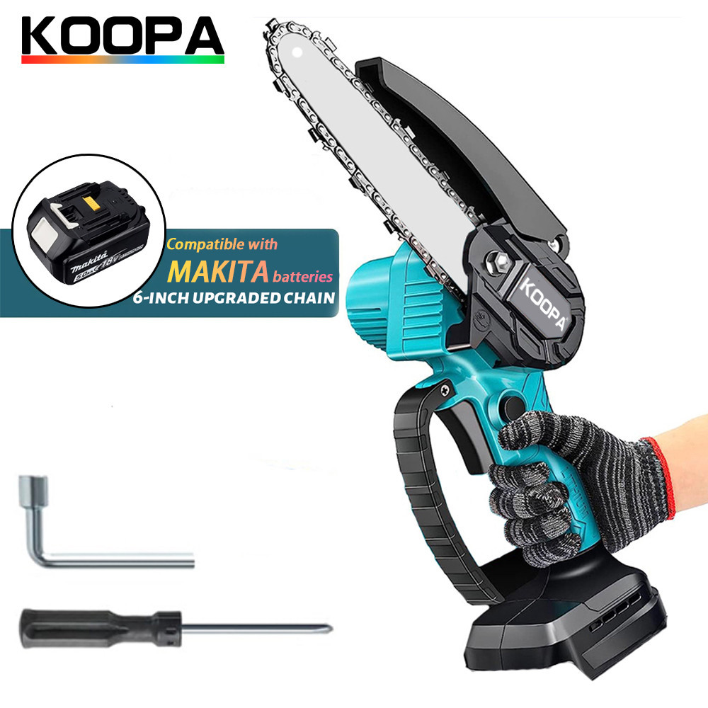 Mini Chainsaw for Makita 18v (No Battery) Woodworking with Small Handheld Electric 6-inch Logging Sawzall Mini Portable Chainsaw