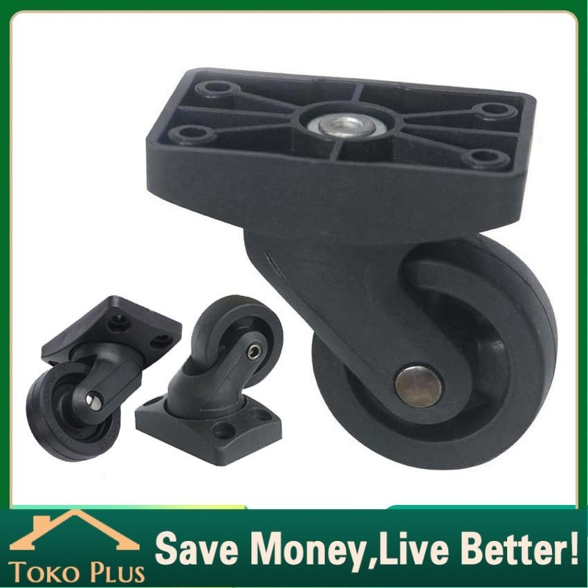 4Pcs/Set Roda Gepeng Roda Lemari Trolley 3 inch Roda Koper Troli Pengganti 360 Derajat - Roda Caster
