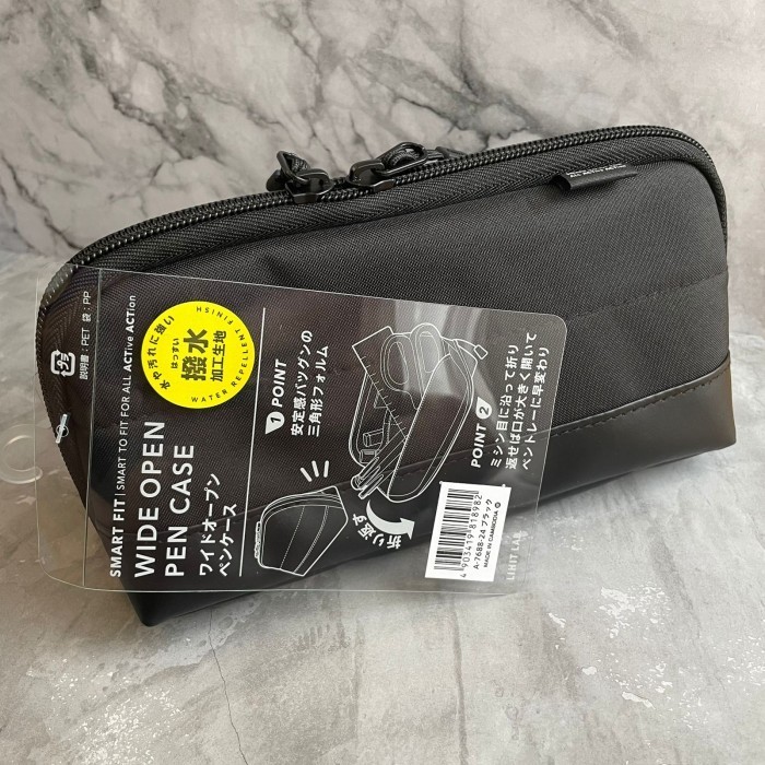 

LIHIT LAB A-7688 Cordura Smart Fit Wide Open Pen Case/ Tempat Pensil - Black