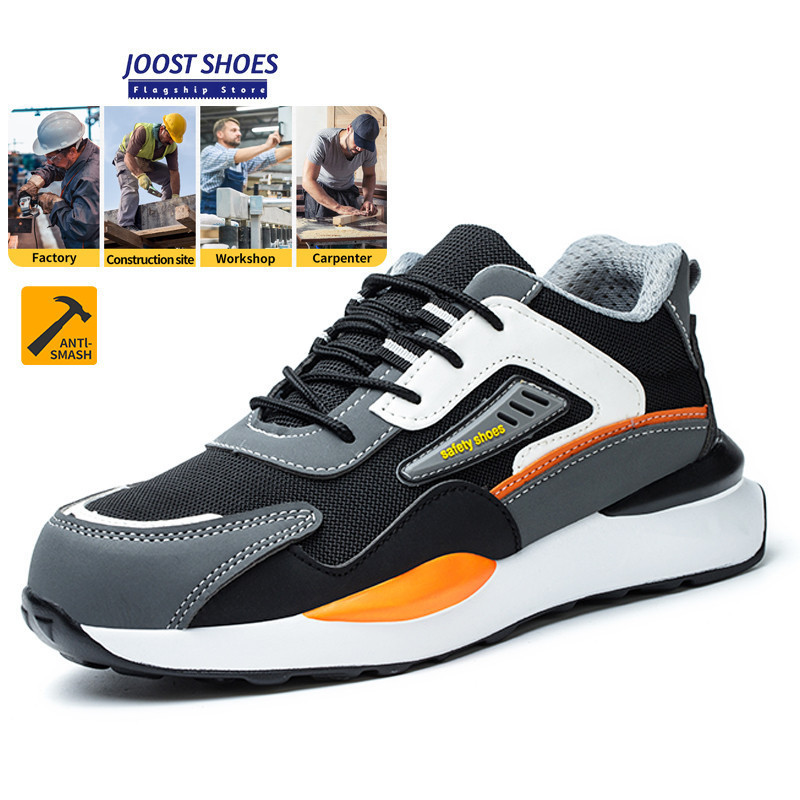 JOOST Lightweight Welder Safety Shoes Steel Toe Cap Men's Shoes Anti-puncture Hiking Work  Shoes