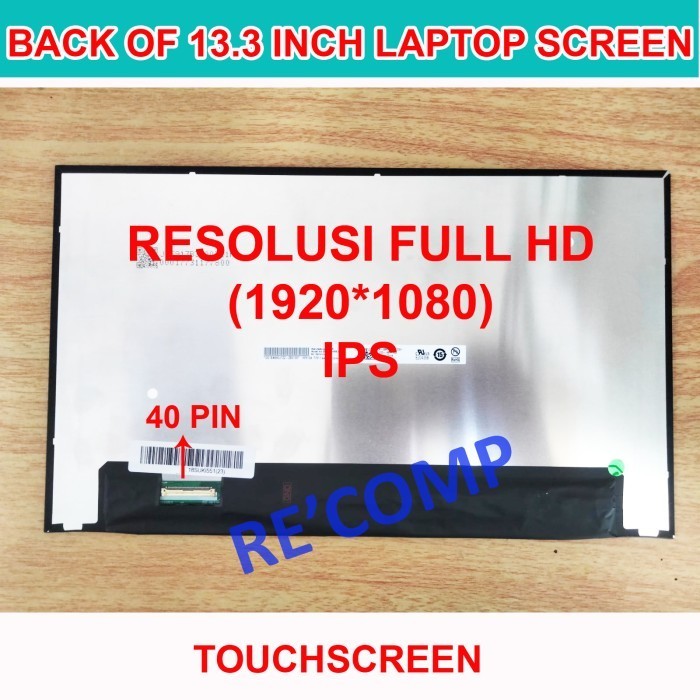 LED LCD DELL LATITUDE 7380 7390 13.3 INCH FULL HD IPS NON TOUCH - FHD NON TOUCH