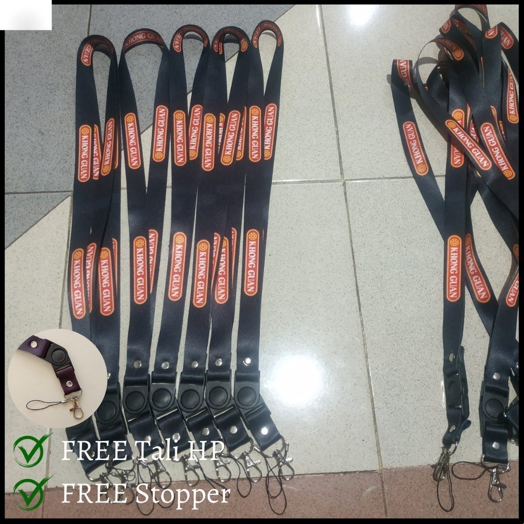 

[Khong-Guan] Tali Lanyard Custom / Custom Lanyard Name Tag Staff / Keplek Karyawan