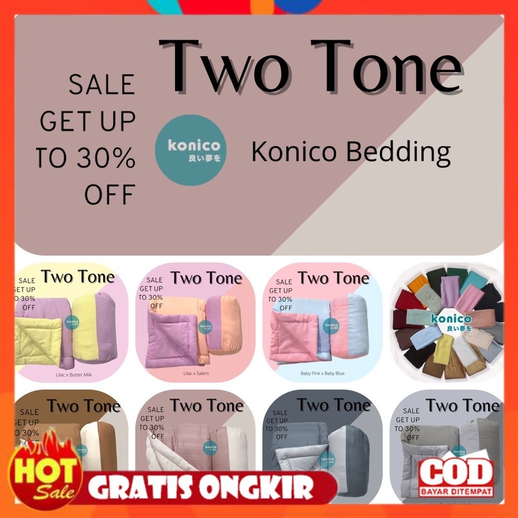 KAIN HALUS ADEM LEMBUT TEBAL / KONICO Bedcover Tas Single bahan Katun KOREA AESTHETIC ( tanpa Sprei 