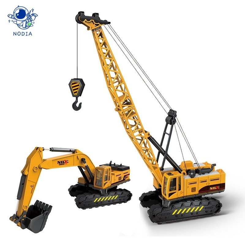 1:55 miniatur mainan excavator derek multi-join aktivitas Meluncur terlacak  Ekskavator derek paduan