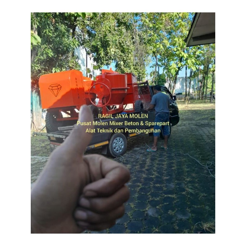 Mesin Mixer Molen Cor Beton/ Molen Cor Beton Semen Untuk 50 Kg Semen / Mesin Molen Cor Basah/ Mesin 