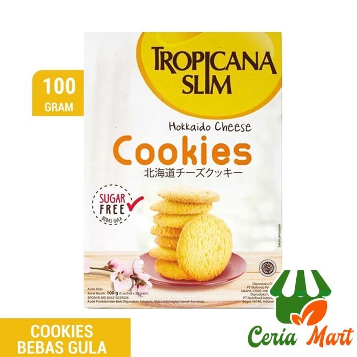 

Biskuit Bebas Gula Tropicana Slim Cookies 100 gr Sugar Free Snack Diet