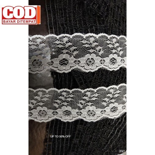 Renda brukat air renda kain renda pinggir renda putih renda mukena renda baju