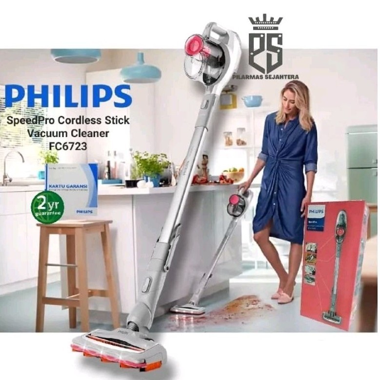 PHILIPS Cordless vacuum cleaner PHILIPS penyedot debu tanpa kabel FC6723 stick vacuum cleaner PHILIPS FC 6723