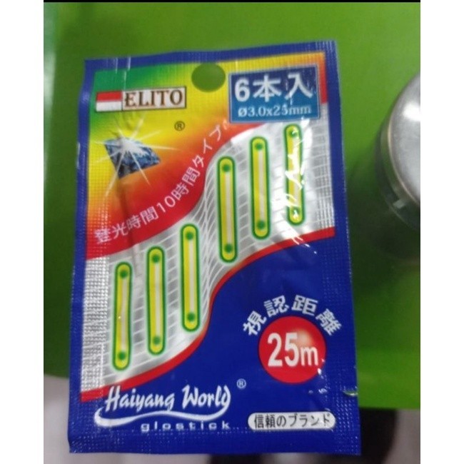 fosfor pancing lampu joran 25mm  1 bungkus isi 6 pc