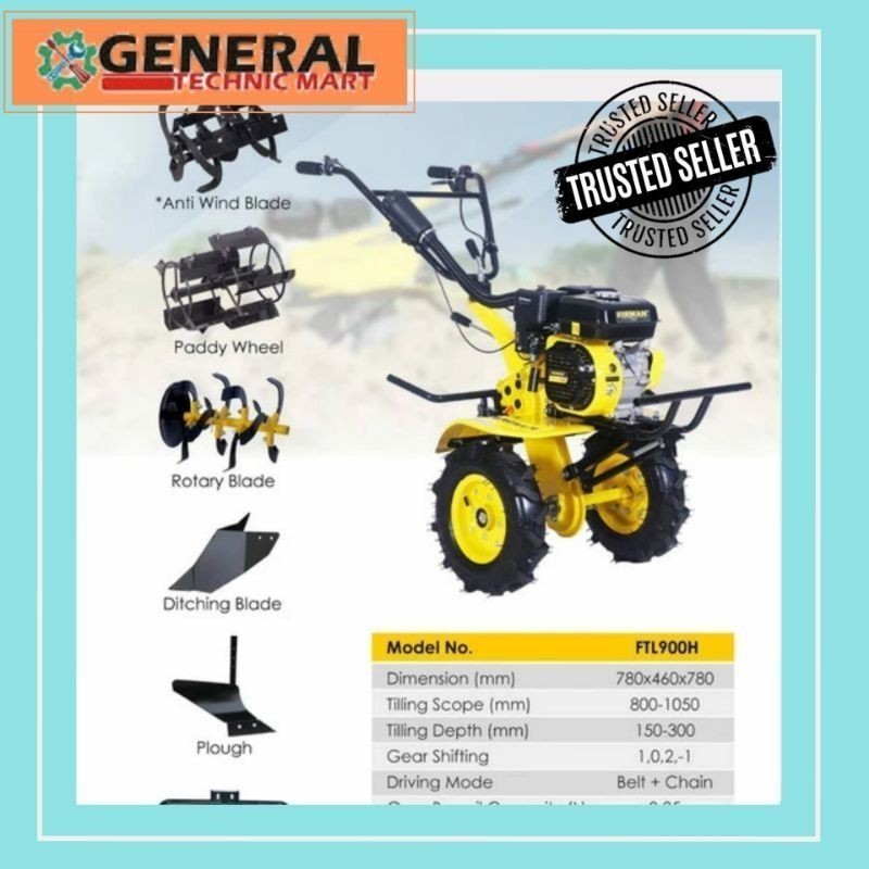 Paket Diskon  Spesial  Promo   big promo      Mesin Traktor mini atau Mesin Bajak FTL 500H Firman