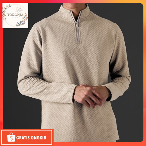 Jaket Kekinian / COMFY HALF ZIP PULLOVER/ JAKET HALF ZIP / JACKET HALF ZIP PRIA