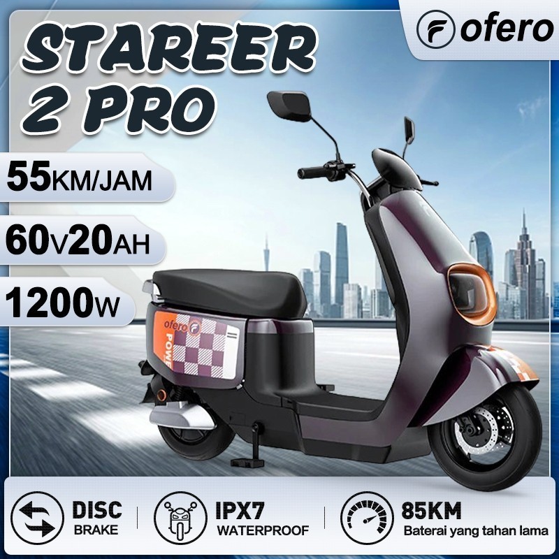 OFERO Sepeda Motor Listrik/ Sepeda listrik dewasa /Sepeda Motor Listrik pintar dan Ringan