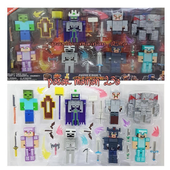 Mainan Figure Mine Craft Dungeons Minecraft Dungeons illager boyem - B