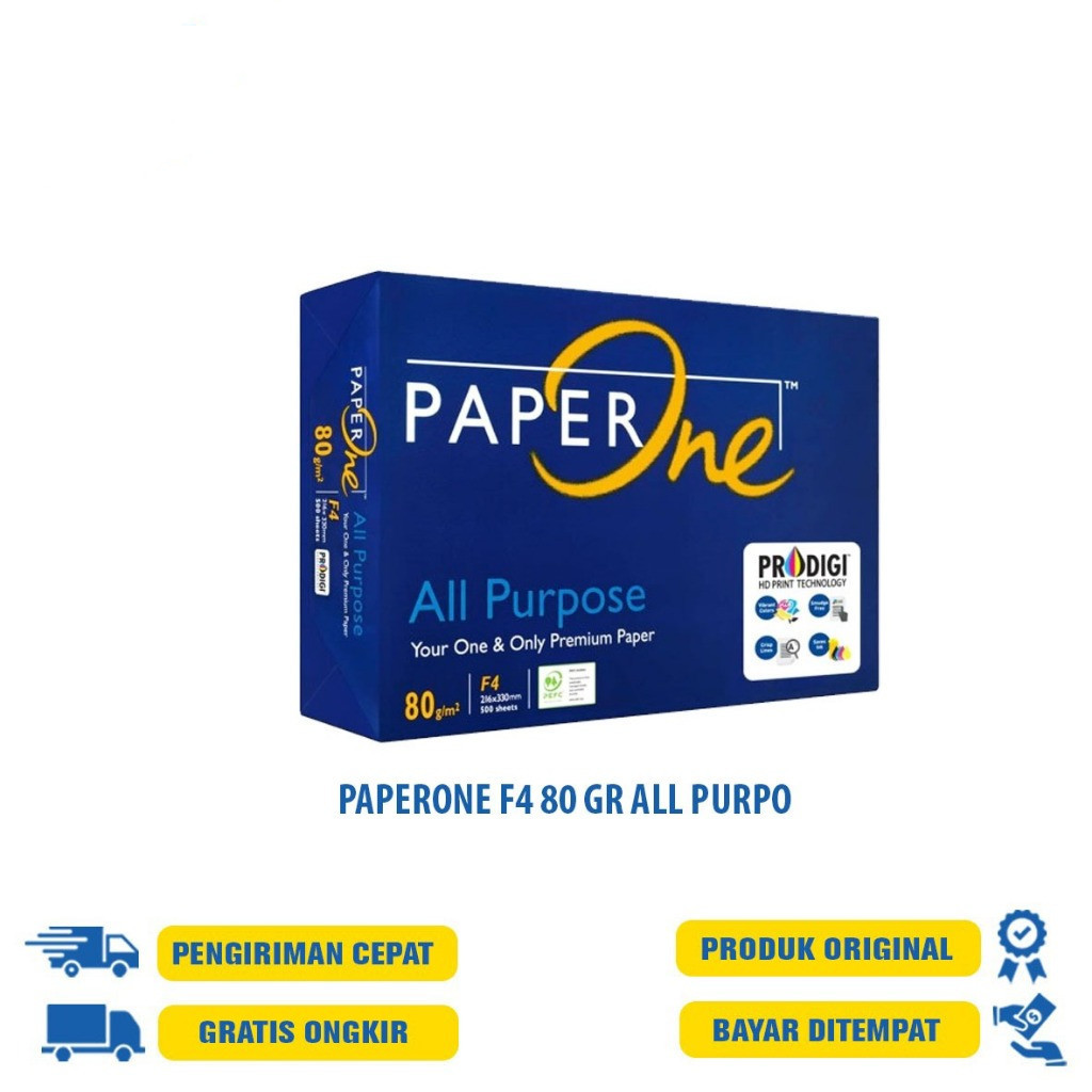 

PAPERONE F4 80GR ALL PURPOSE & HVS 75GR F4