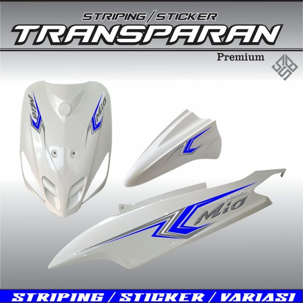 STRIPING MIO TRANSPARAN UV STICKER MIO SPORTY/SMILE SIMPLE STRIPING STICKER LIS MOTOR